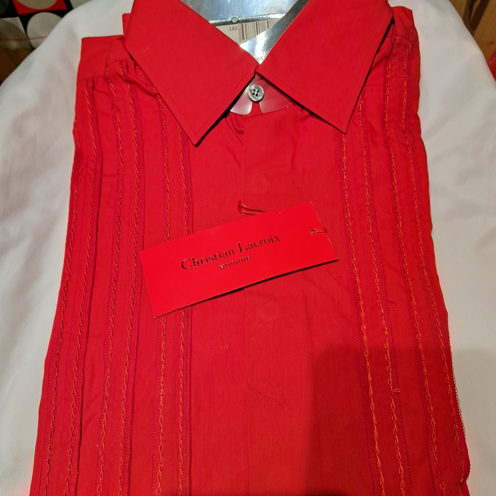 Christian Lacroix Red Men's Shirt